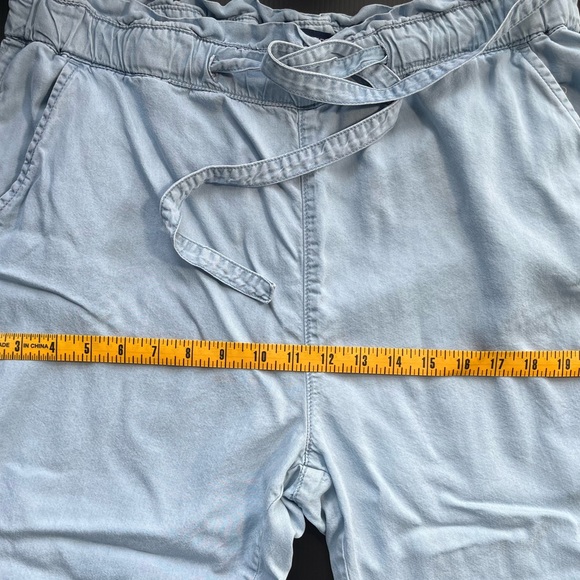 BLUE SPICE HIGH WAISTED PAPERBAG 100% LYOCELL JOGGERS SIZE XL CHAMBRAY - Picture 9 of 14